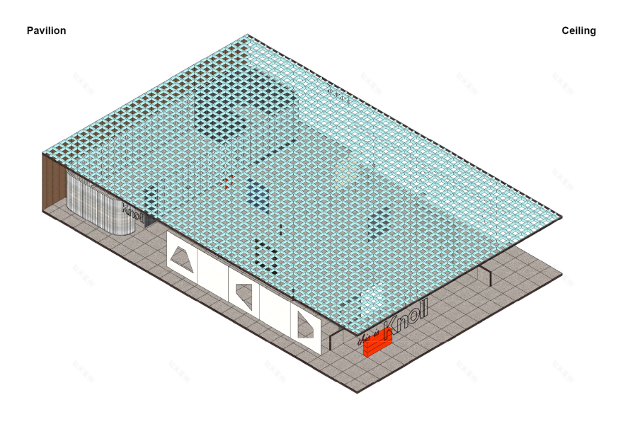 2018 米兰 Knoll 展馆 | 致敬布兰库西,模块化吊顶的现代演绎-13