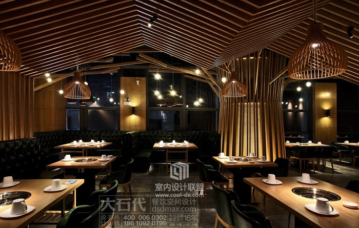 大石代餐饮设计【林荫树火锅店】-3