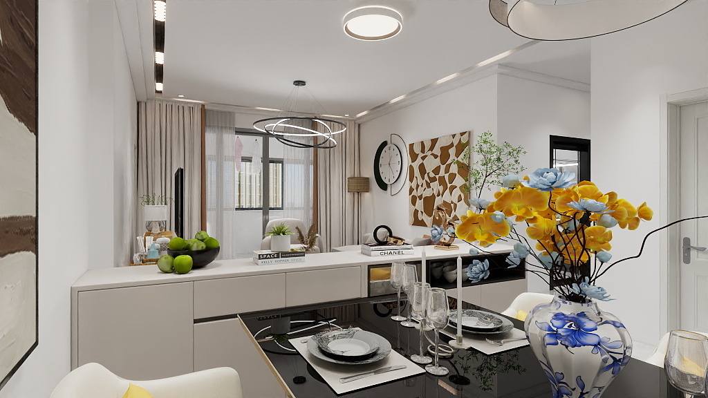 现代风全屋效果图-2