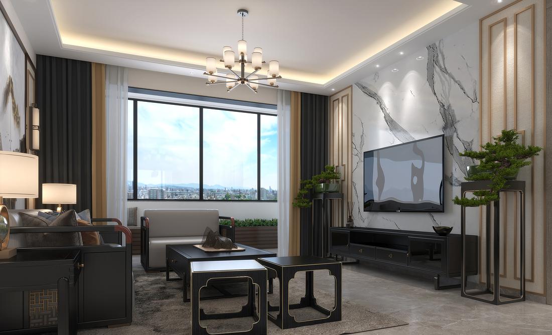 新中式书房设计-12