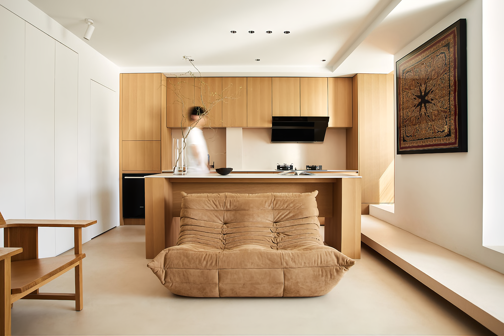 干净的橡木极简之家丨中国北京丨NOTHING DESIGN-3