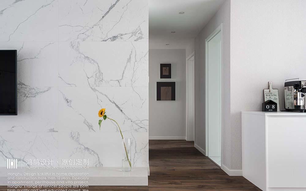 打通北阳台,打造观景吧台休闲区-4