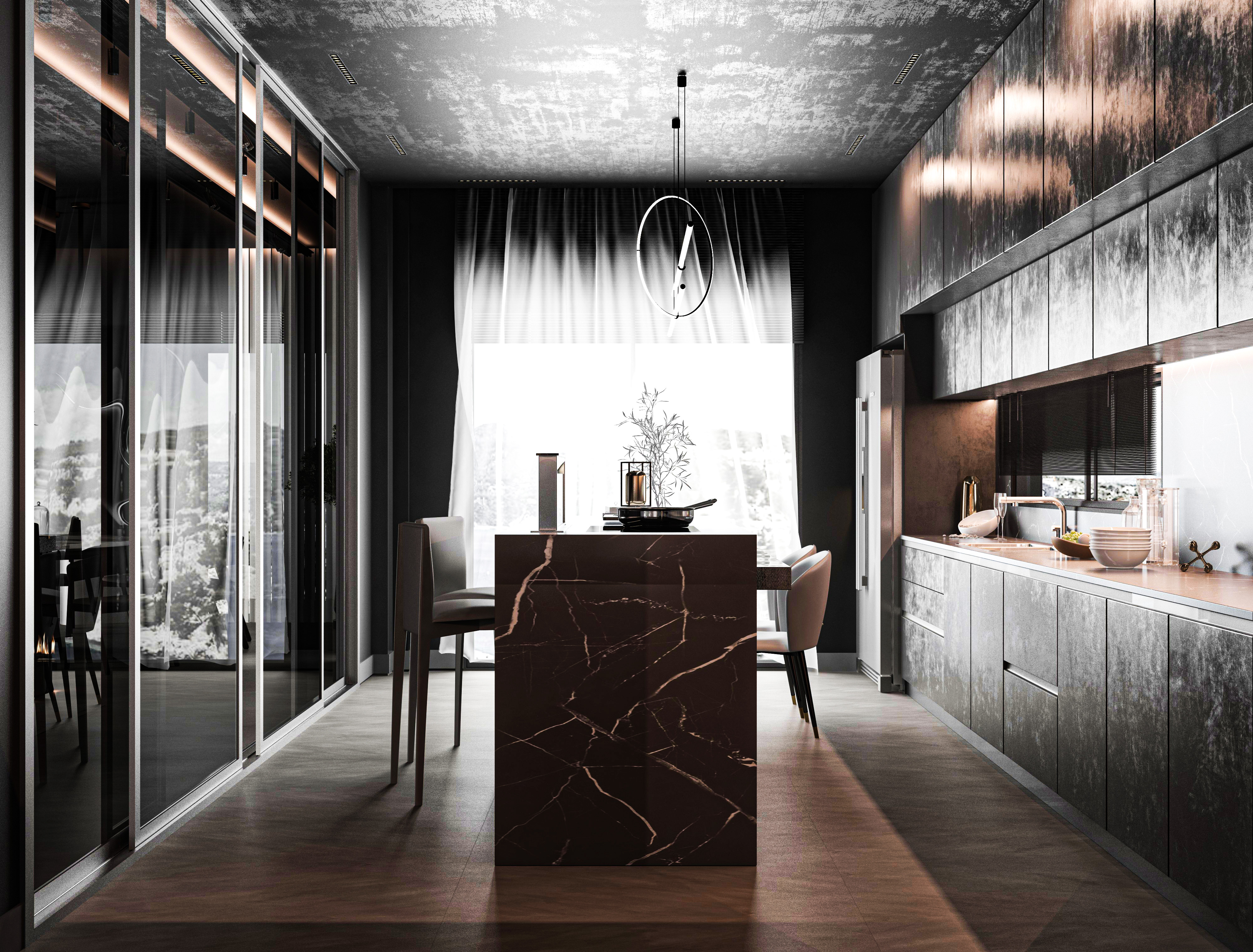 黑色概念别墅丨土耳其安塔利亚丨Görkem Bozkurt-12