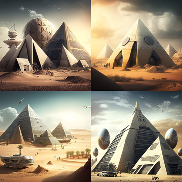 2050 年的人工智能金字塔丨Midjourney-10