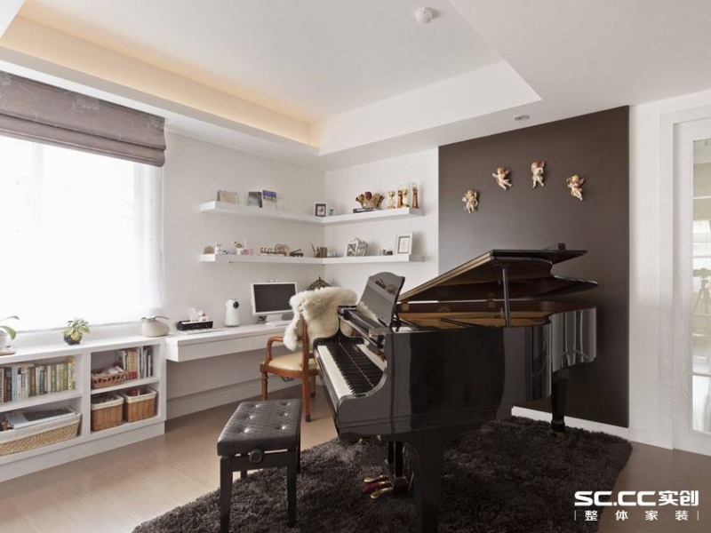 【上海实创装饰】118平绿洲城市花园新古典风格美式三居-5