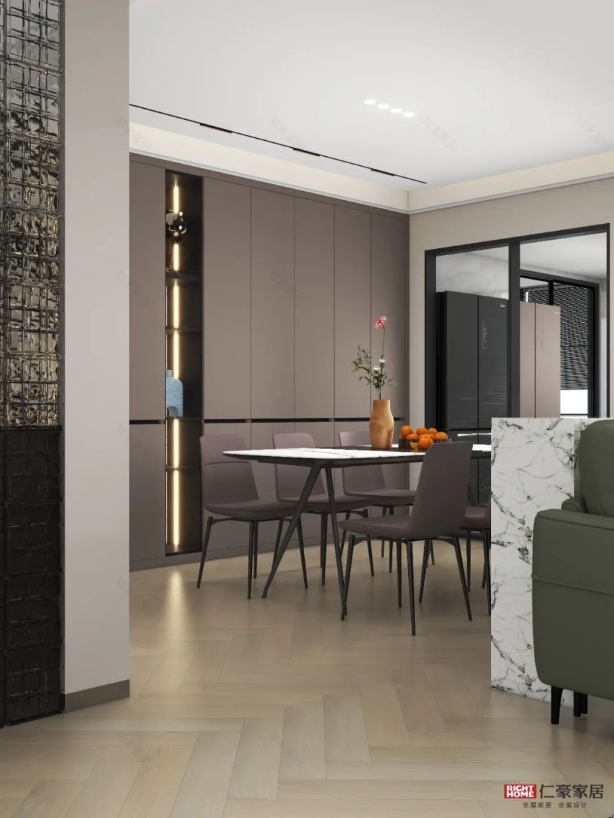 仁豪全案No.09 | 177㎡意式极简四室两厅《朝阳无限》,高级有品位的质感生活!-44