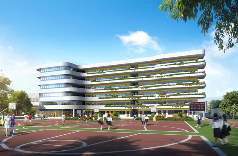学校建筑外观设计案例效果图-1