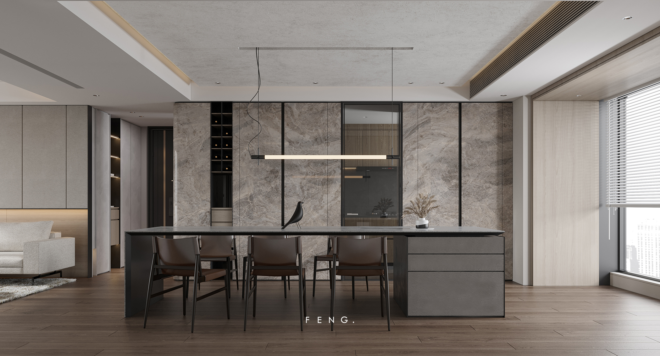 台式现代小户型空间设计丨锋 FENG.-9