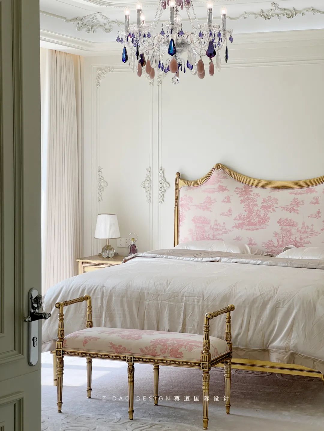 合肥『国贸天成』360㎡奶油法式风叠墅丨尊道国际设计-44