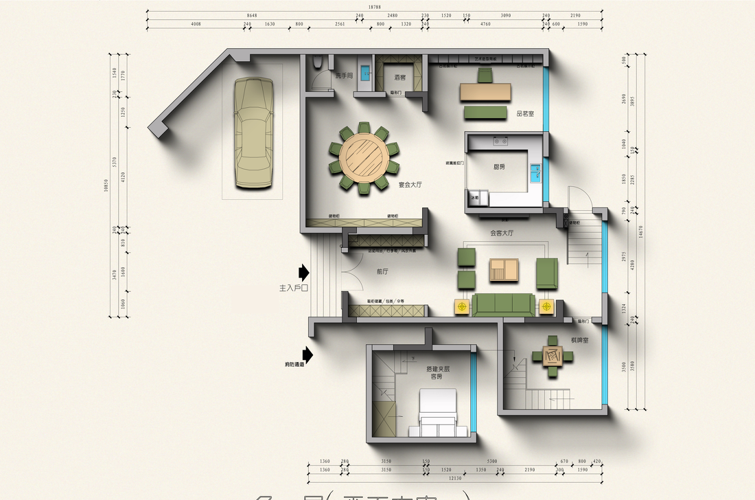 260平简约理想居所-6