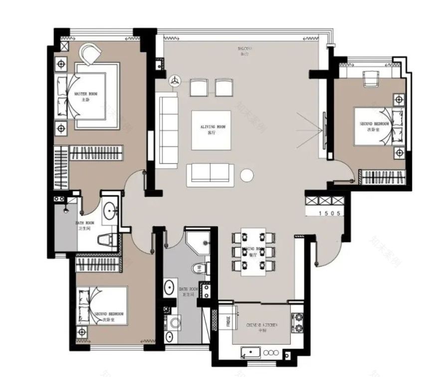 龙湖景粼天序现代平层丨中国西安丨青马别墅设计-34