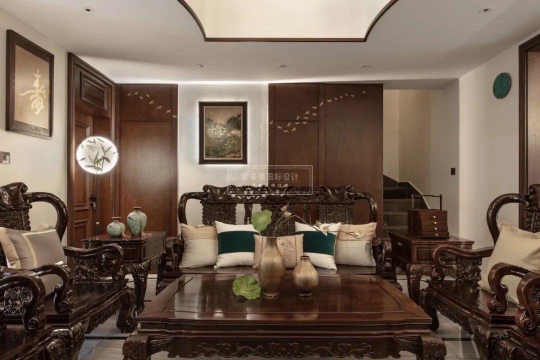 古韵相会,众和东苑 260㎡中式雅居丨紫苹果国际设计-26