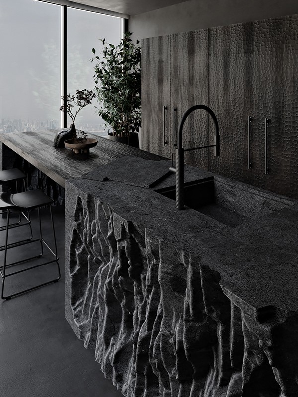 125㎡黑色系住宅设计 超酷！-7