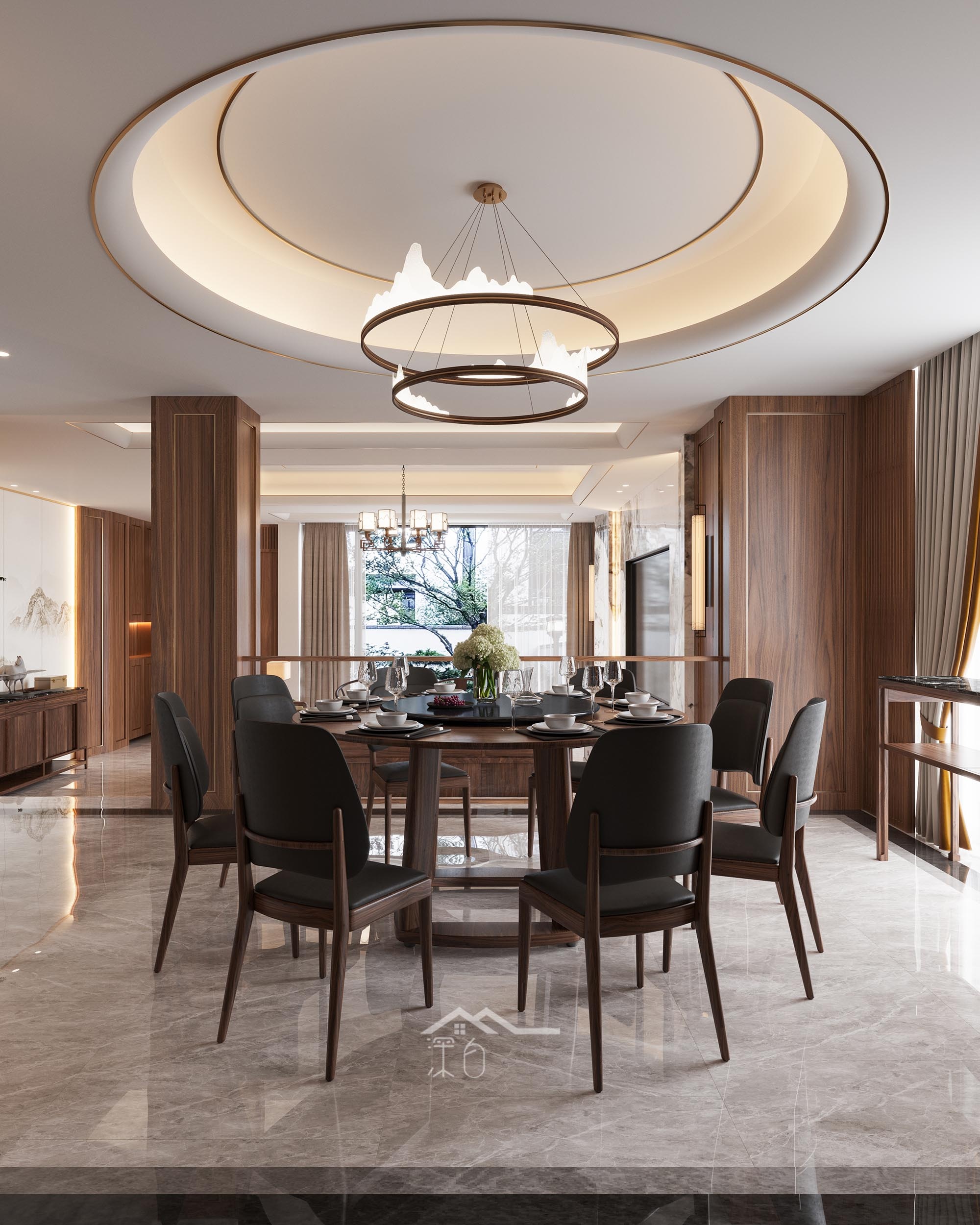 山水之间 · 王艳打造的艺术化别墅空间丨中国无锡丨深白空间设计事务所-21