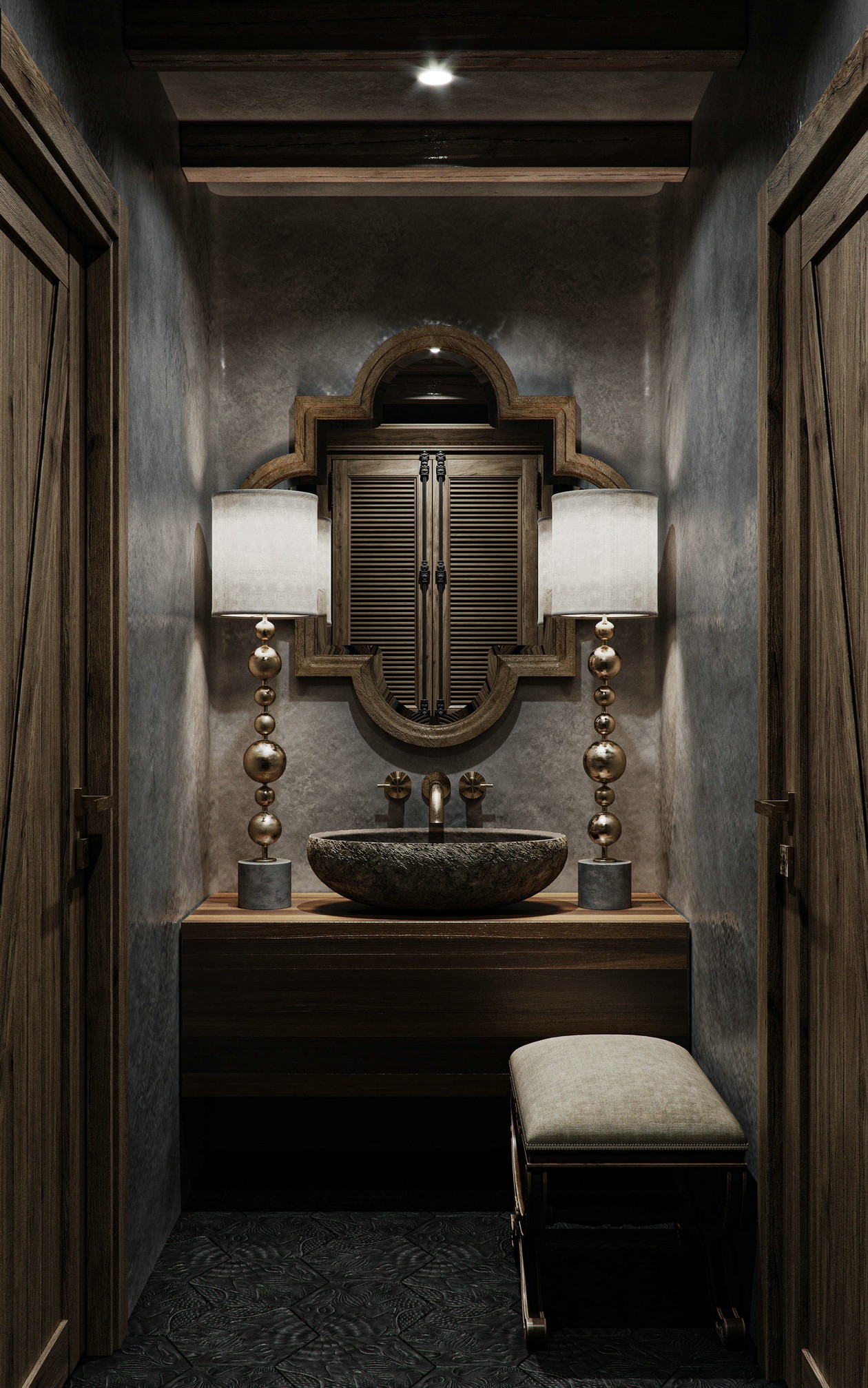 侘寂风复古平层-20