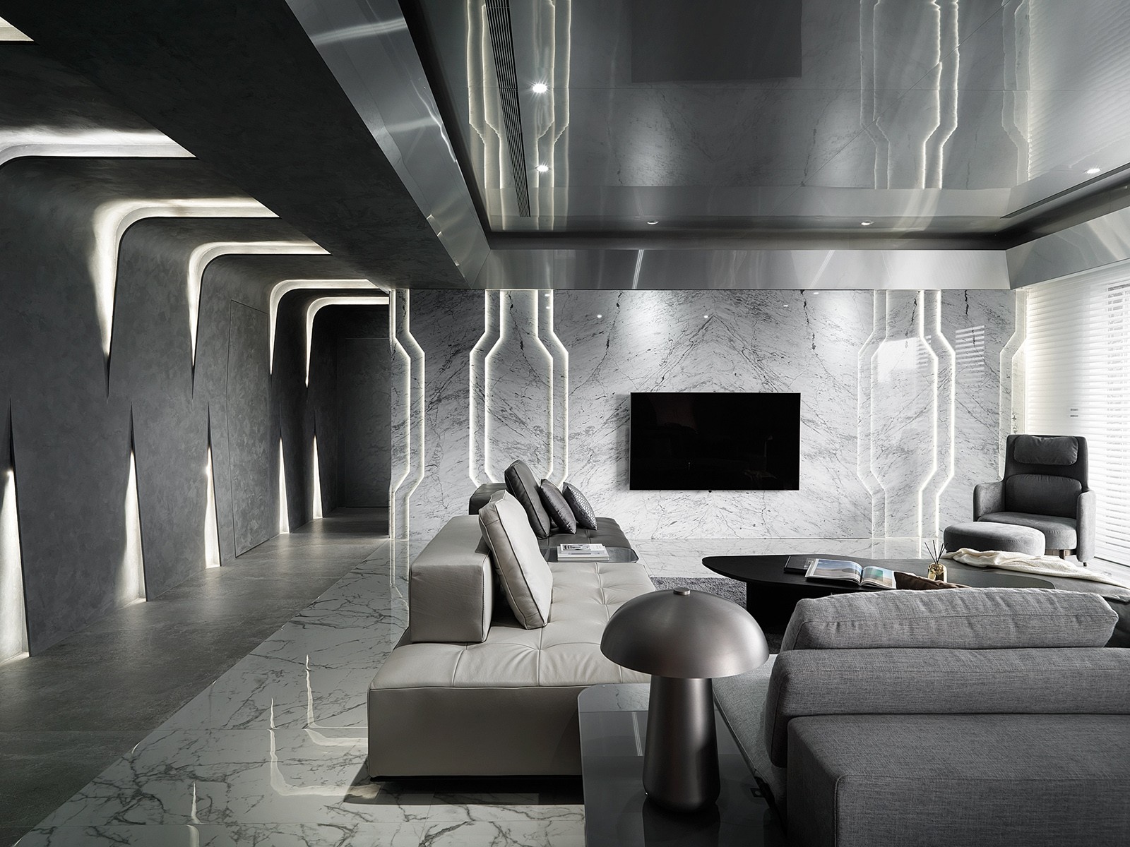 怀生国际设计打造 330m²现代高级灰大平层-5