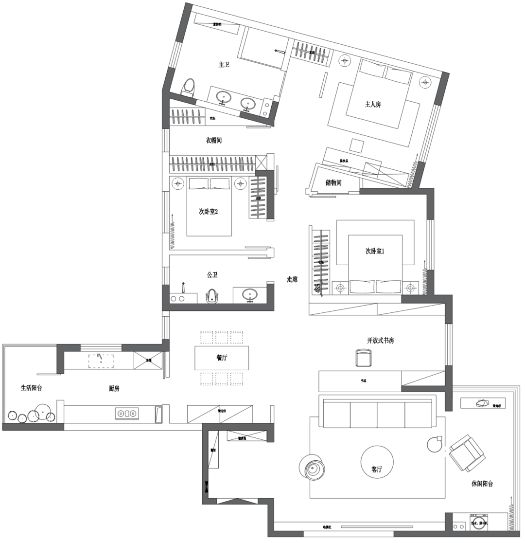 山境空间新案 |意式极简：一个关于光、空间与质感的家-57