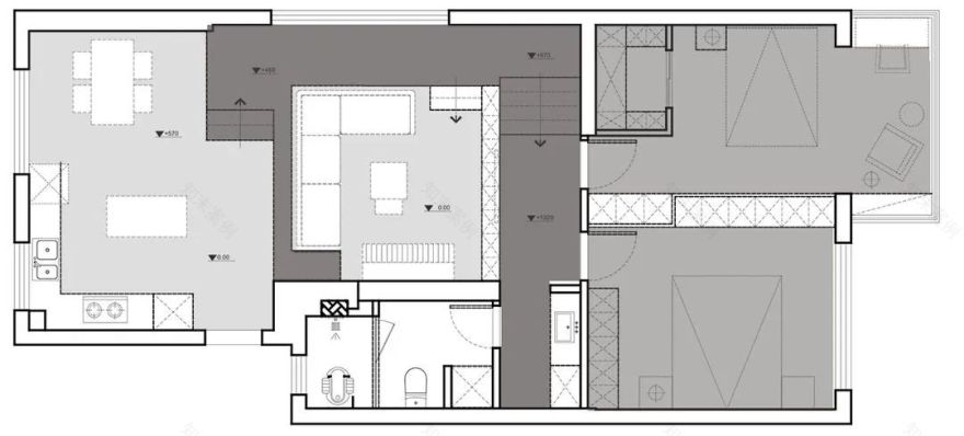 爆改二十年错层老房,暗双层变阳光三层,空间看起来大一倍-27