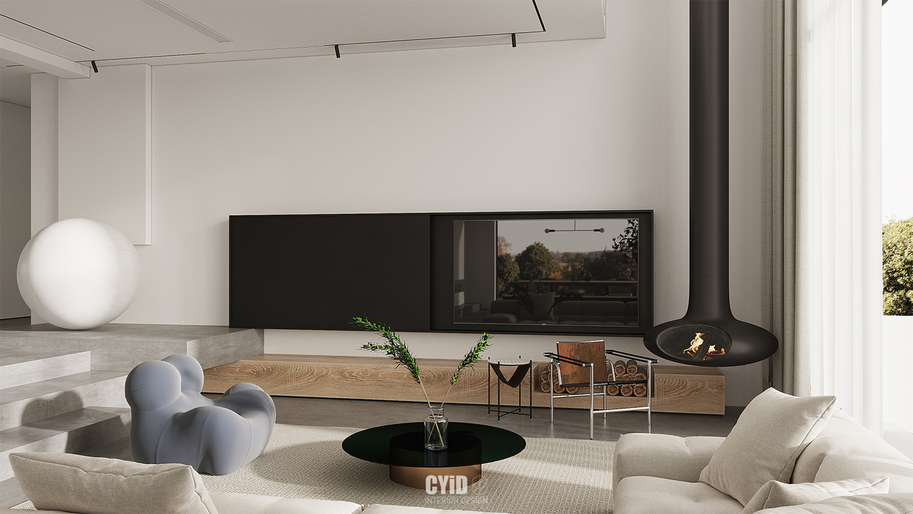 辰佑设计│现代别墅曲线美学与结构美-21