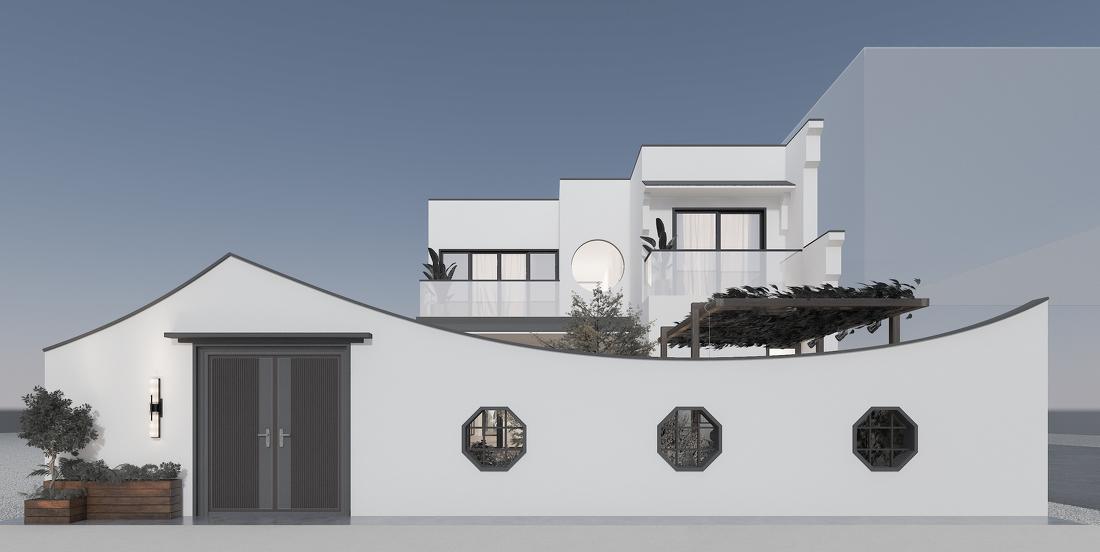 新中式新徽派自建别墅设计-0