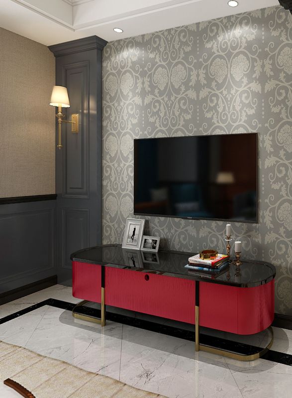 爱马仕橙&孔雀蓝撞出高级感,美式混搭打造优雅轻奢家居-35