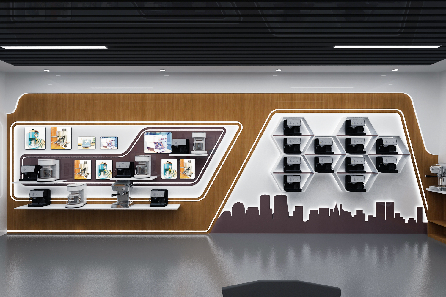 咖啡展示厅最终稿设计3D效果图-8