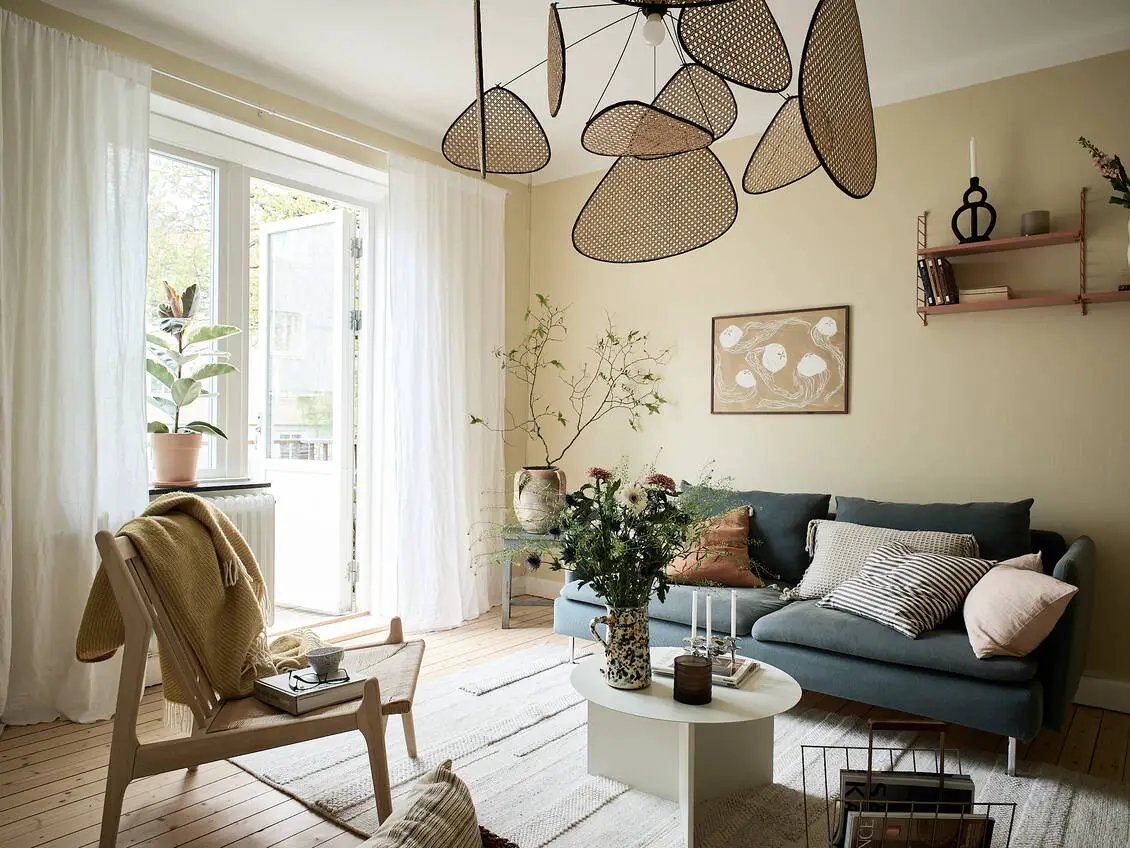 瑞典 30 年代乡村别墅，色彩斑斓的 47m2 公寓设计-1