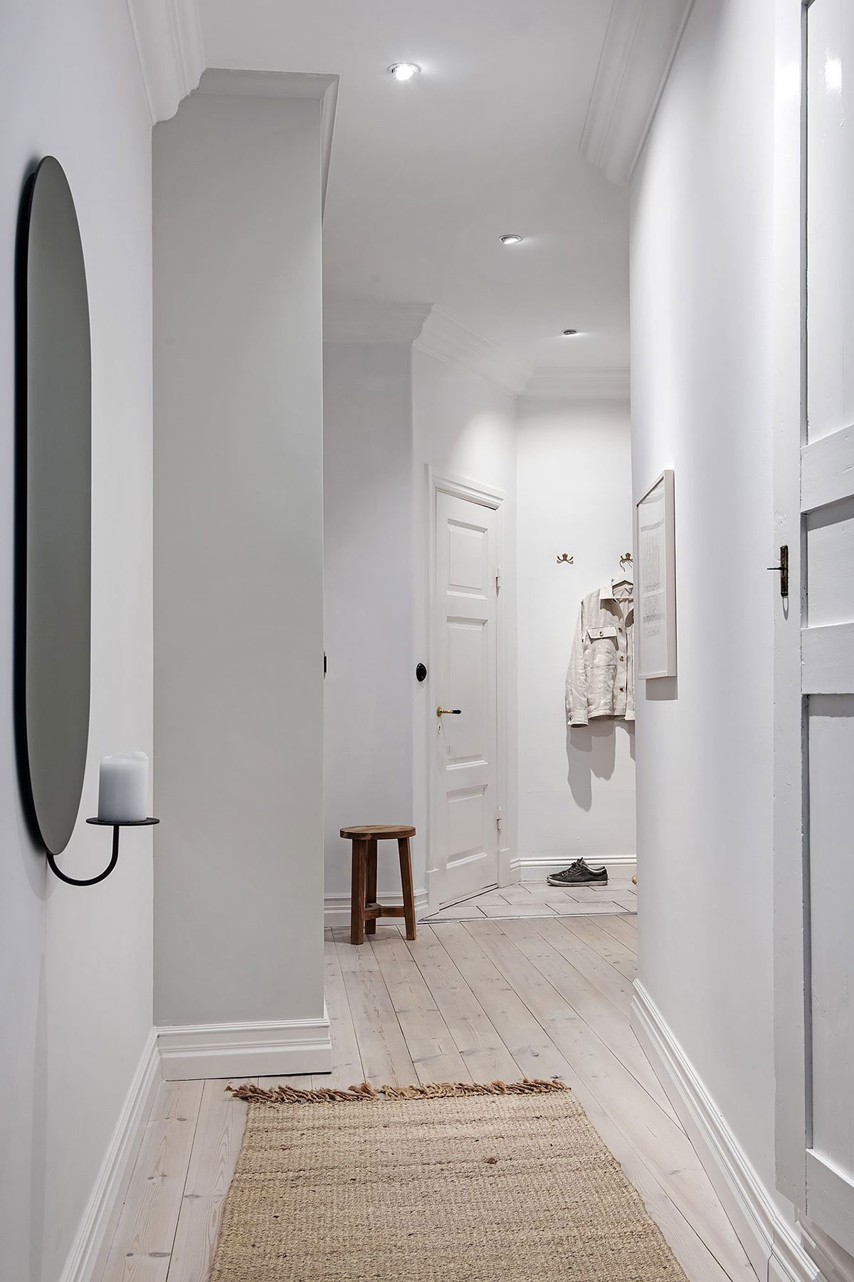 瑞典 71 平米绿色厨房不规则公寓设计-21