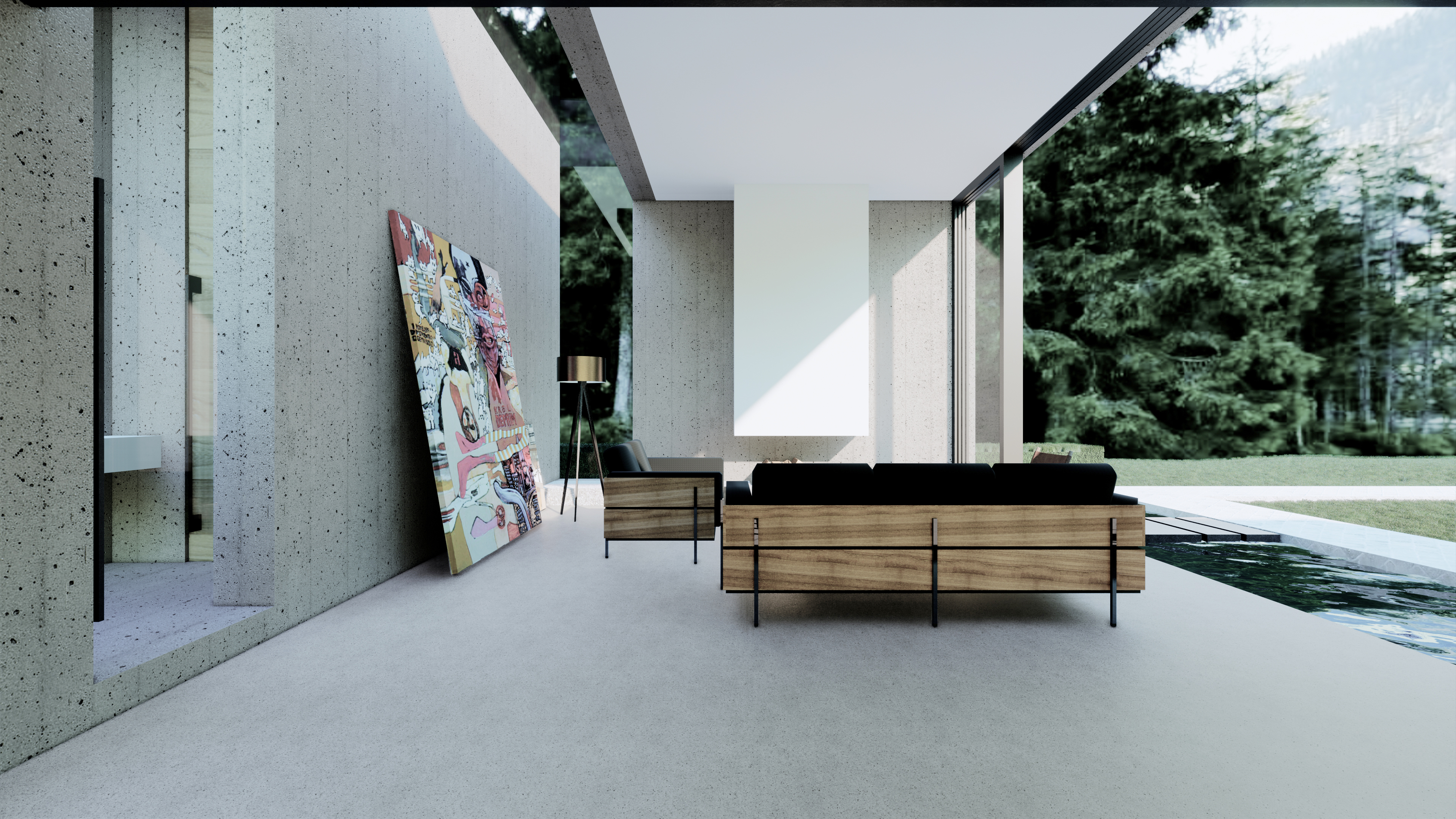 建筑设计｜佘山别墅庭院客厅-6