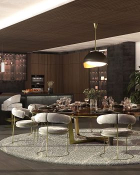 米兰新中性现代住宅的中古风餐厅设计丨意大利米兰