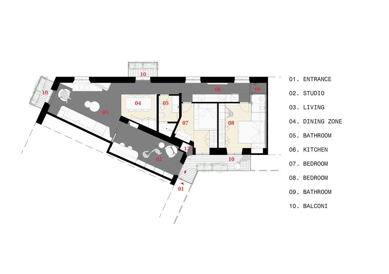 Turin 彩色公寓 | SCEG 建筑师打造公园旁的温馨家园-30