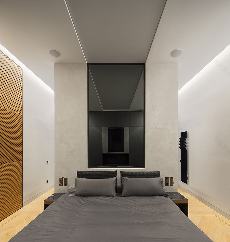 巴塞罗那原木艺术天花板的现代公寓-12