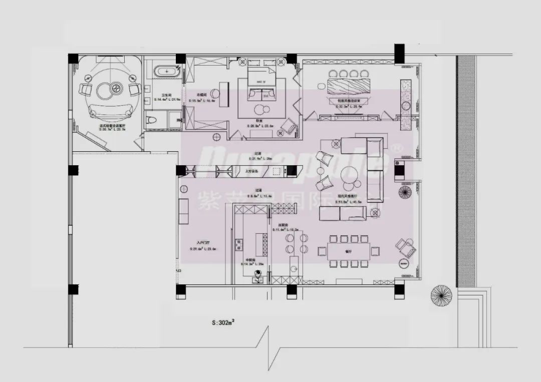 昆明紫苹果·全景大平层丨中国昆明丨紫苹果装饰集团-31