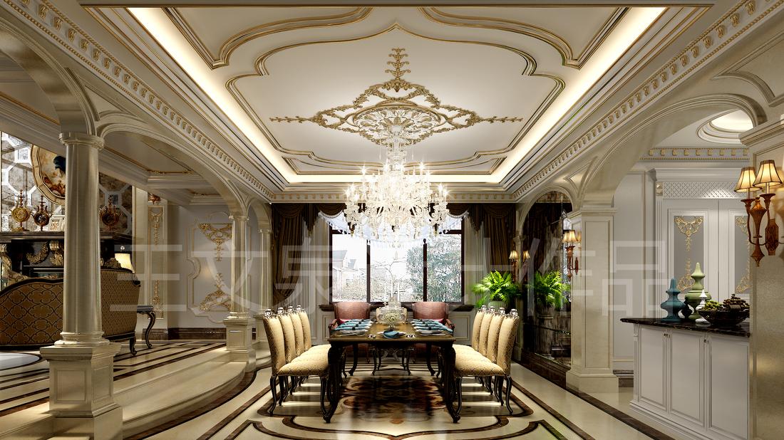 
法式欧式新中式别墅设计作品王文泉70 -1