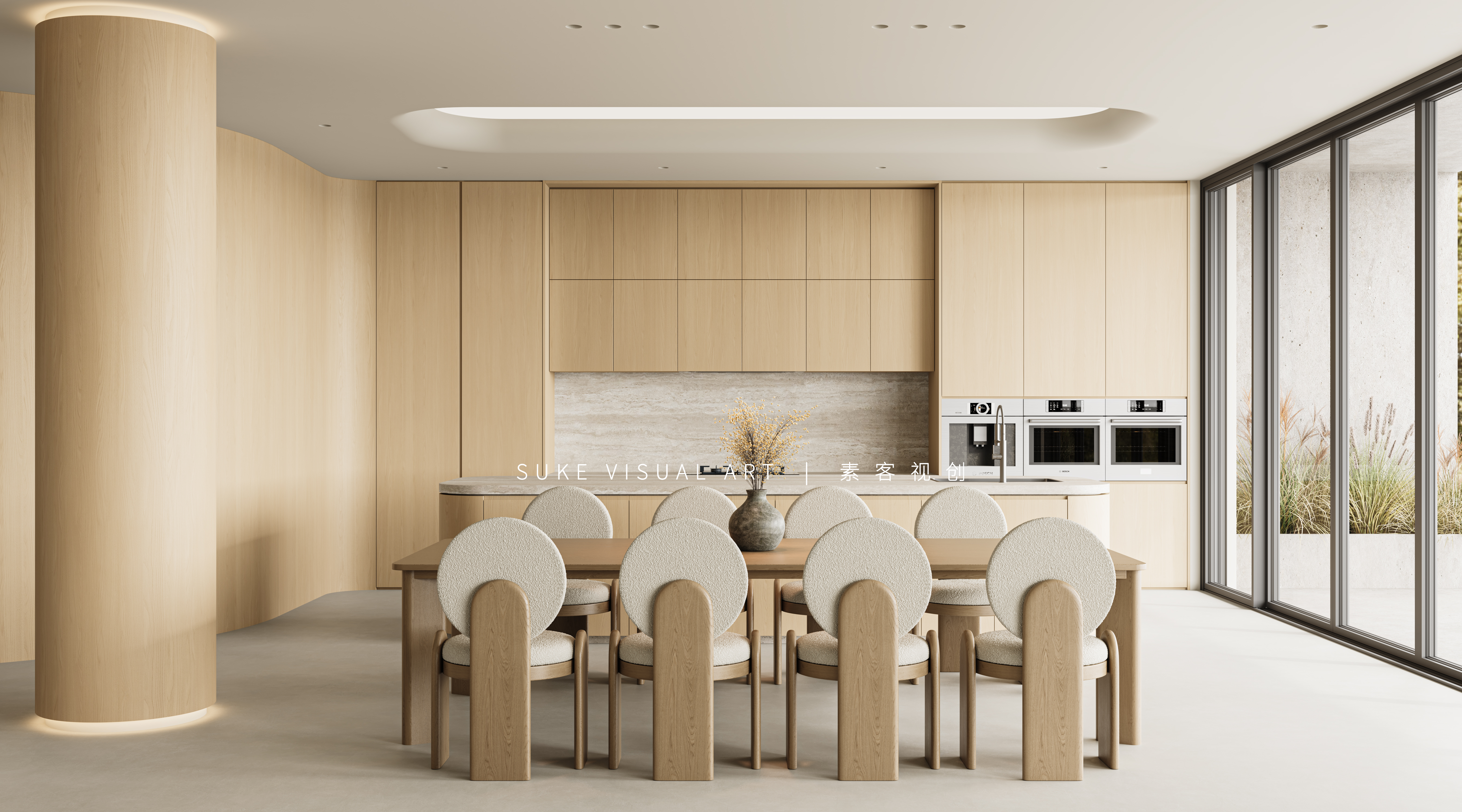 效果图室内表现 室内设计原木风-12