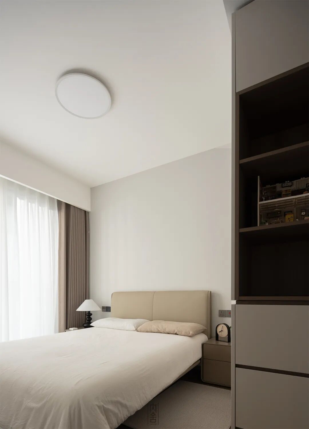 内舍软装丨128㎡现代简约风，纯粹色调营造简洁利落的温柔空间！-36