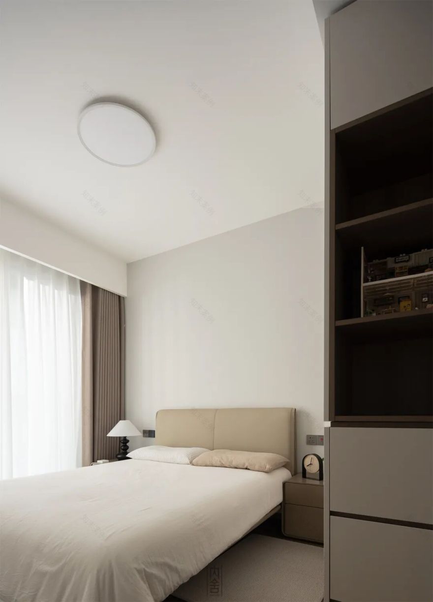 内舍软装丨128㎡现代简约风,纯粹色调营造简洁利落的温柔空间!-36