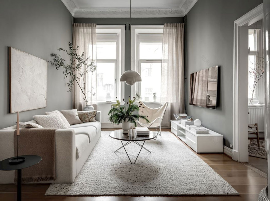 瑞典小公寓的冬日情调设计-2