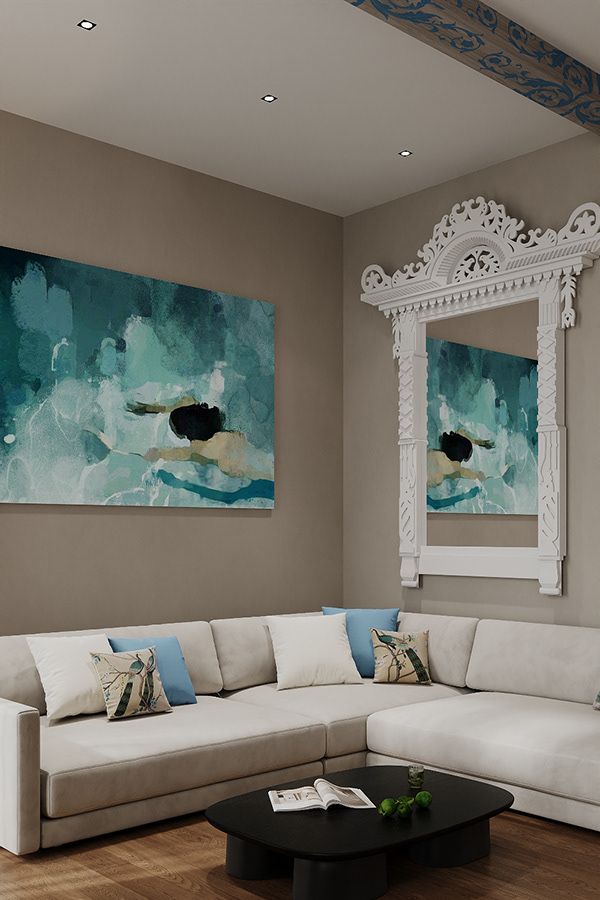 图拉地区带俄罗斯风格元素的现代风格住宅可视化丨俄罗斯图拉-4