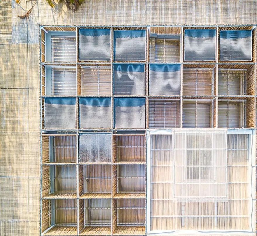 泰国生态农场餐厅,竹制网格结构展现原始生态之美-13