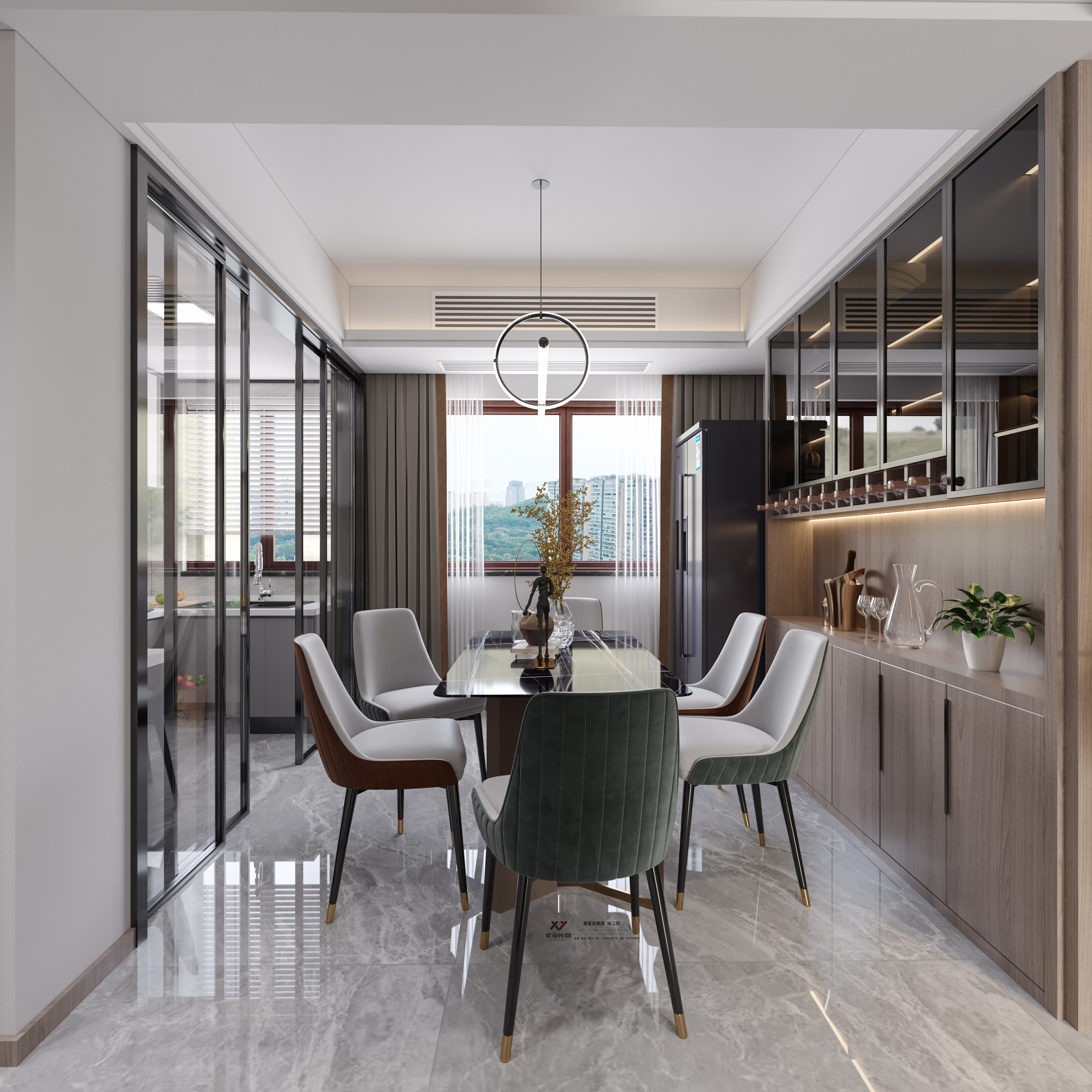 现代黑白灰简约家居空间设计-4