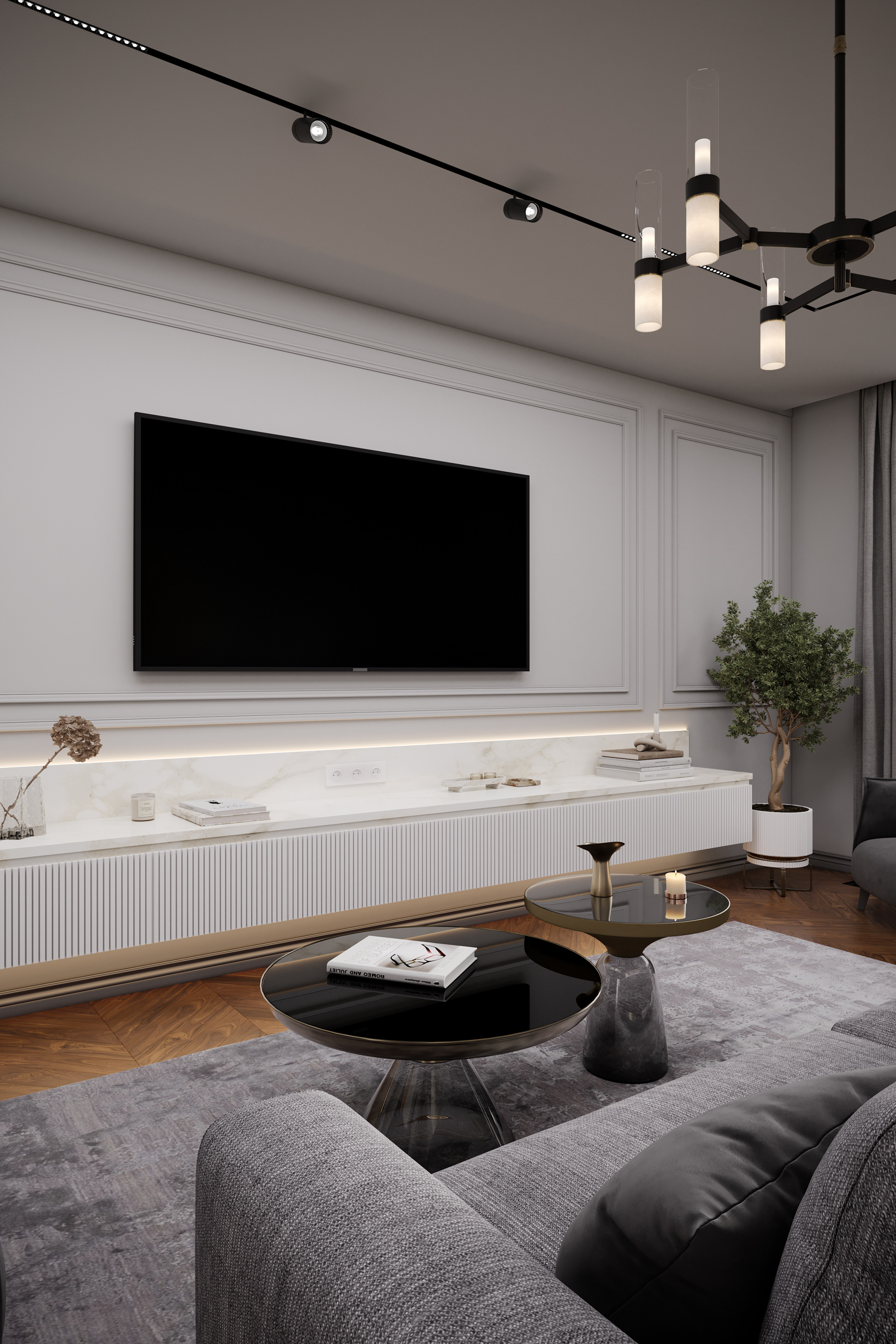 ЖК "RiverSky" 三室公寓可视化项目丨俄罗斯莫斯科-5