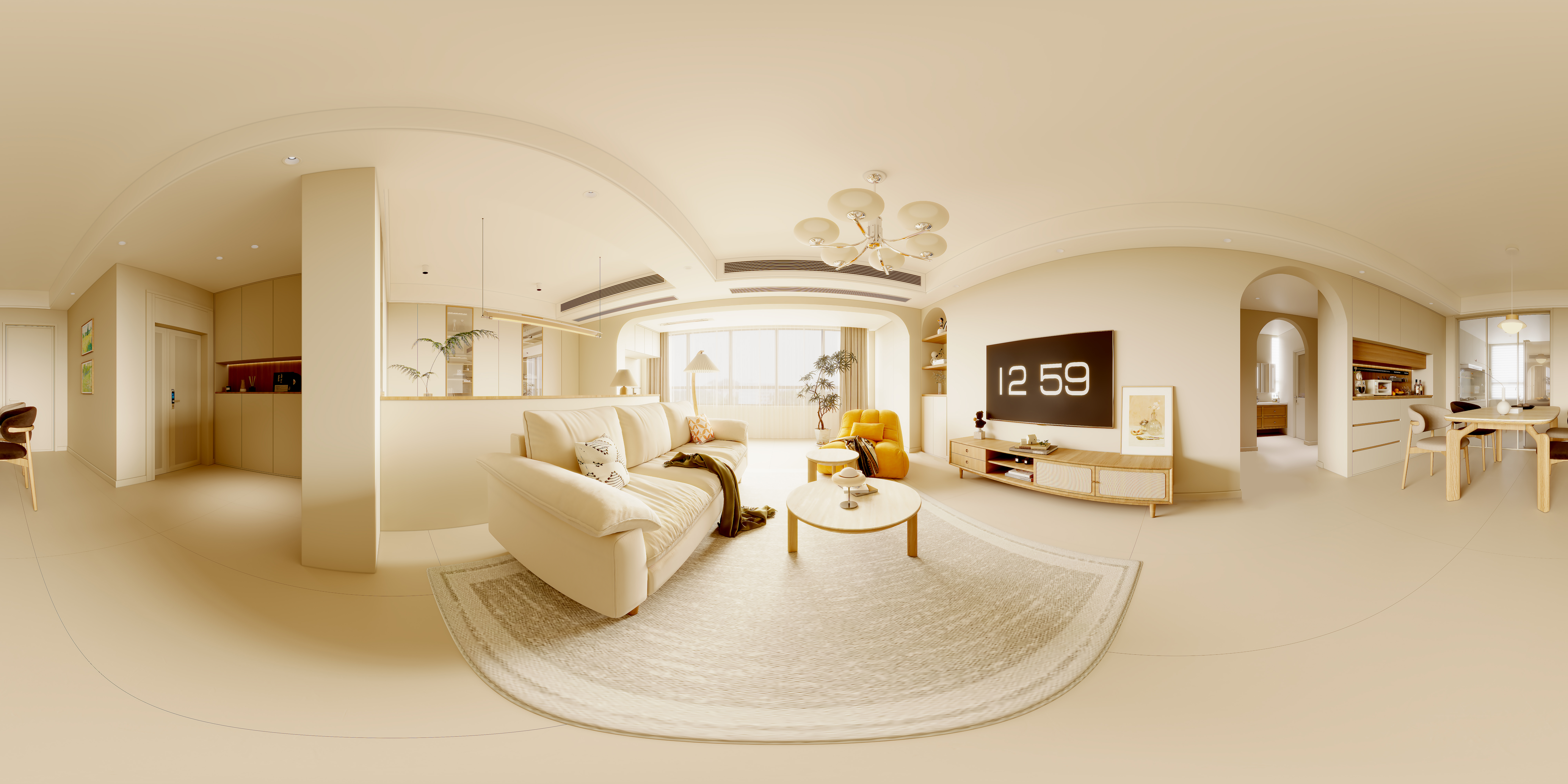 暖色原木风空间-0