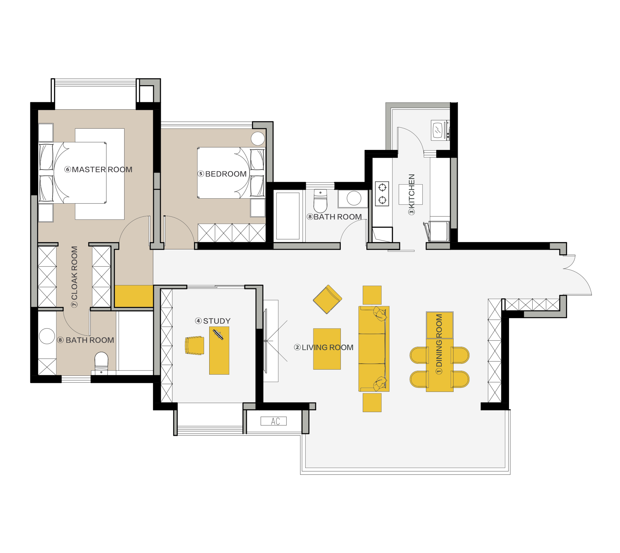 现代简约之家丨中国成都丨成都宏福樘设计-10