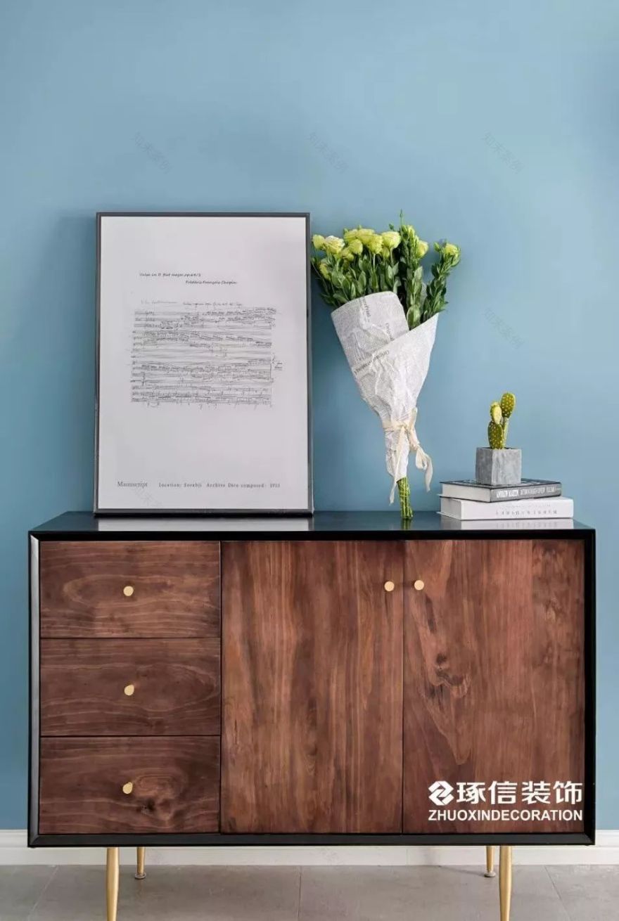 清新北欧混搭,63㎡小户型玩转空间魔法-37