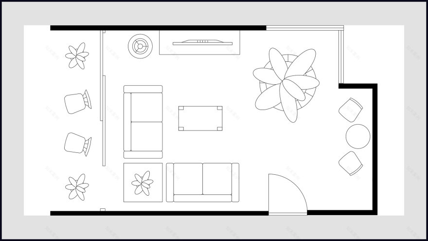 Coco(inspired)22sq·m 客厅设计-5