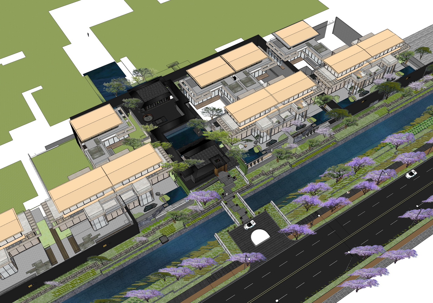 佛山顺德华润澐璟鹭鸟天堂示范区景观SU模型-8