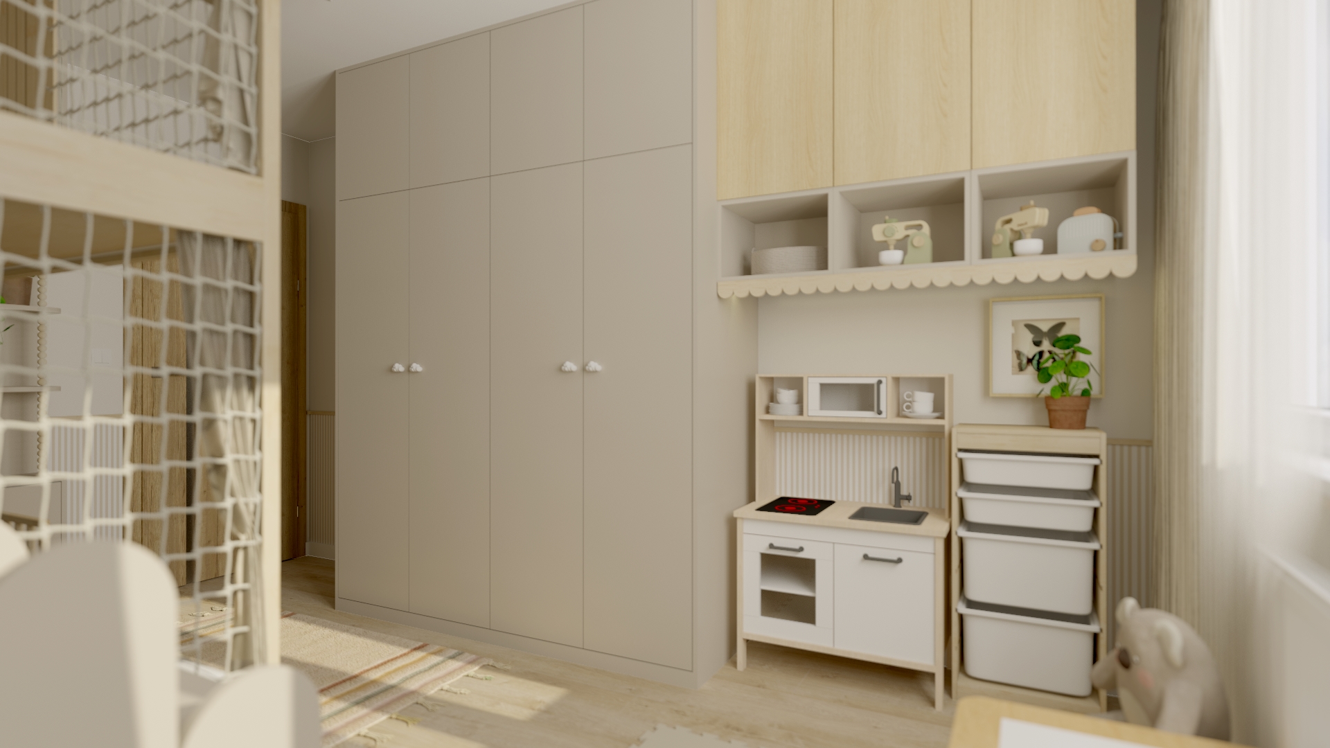 Pokój Zosi z antresolą w wersji beżowej | Wrocław-2