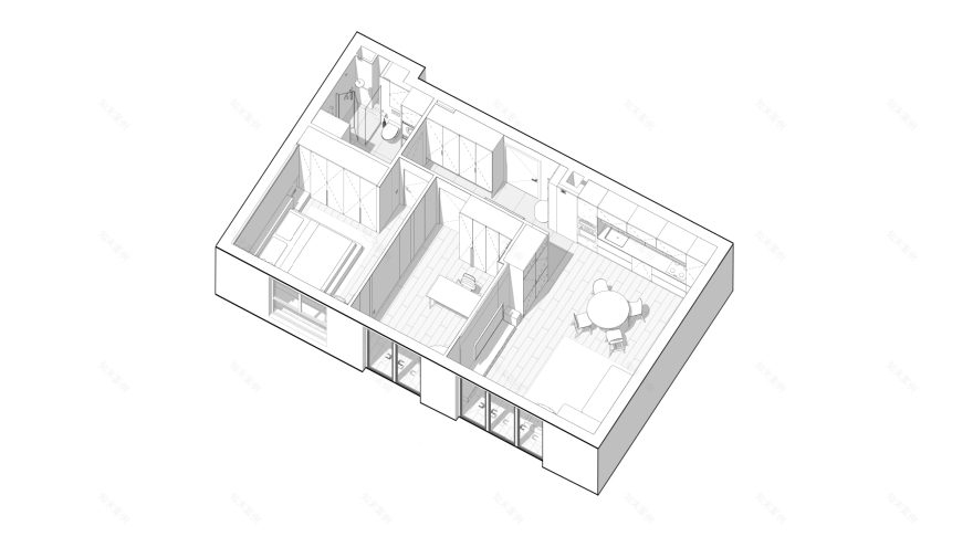 BLACK & WHITE公寓设计丨波兰克拉科夫-9