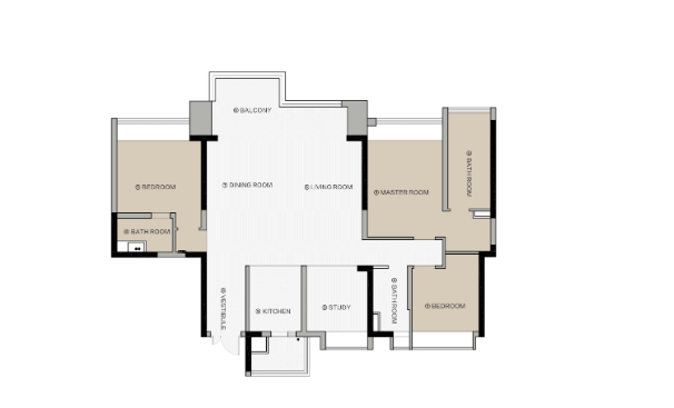 法式轻奢风格四室两厅设计丨中国成都丨成都宏福樘设计-15